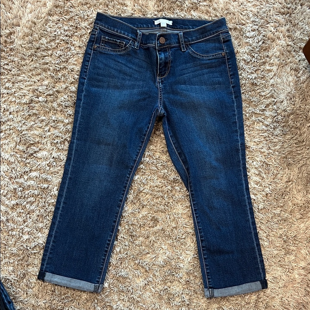 New York & Company Dark Blue Ankle Jeans